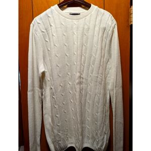 ASOS Cable Knit Sweater, Eggshell, Medium